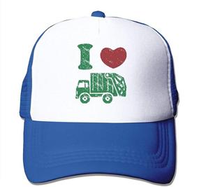 img 4 attached to 🚛 Fun and Funky Trash Garbage Trucks Hats & Caps for Boys - Waldeal Children's Accessories