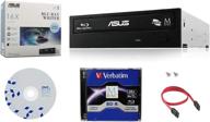 high-performance asus 16x bw-16d1ht blu-ray burner drive bundle - bdxl, m-disc support, accessories included logo