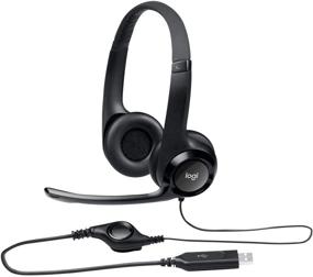 img 3 attached to Logitech ClearChat Comfort/USB Headset H390 🎧 (Black): Enhanced Audio Experience for Ultimate Comfort