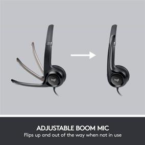img 2 attached to Logitech ClearChat Comfort/USB Headset H390 🎧 (Black): Enhanced Audio Experience for Ultimate Comfort