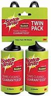 🧹 efficient scotch-brite lint roller twin pack, 75 count (pack of 2) for superior lint removal logo