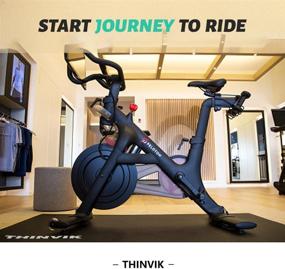 img 3 attached to 🚴 Thinvik Bike Mat: PVC Environmental Mat for Peloton Spinning Bike & Wahoo Kickr - Protect Your Floors with 30×60in / 30×72in Mat, Perfect for Cycleops Rowe Indoor Cycling Exercise Stationary Bike with Stone Texture