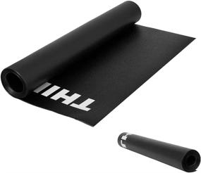 img 4 attached to 🚴 Thinvik Bike Mat: PVC Environmental Mat for Peloton Spinning Bike & Wahoo Kickr - Protect Your Floors with 30×60in / 30×72in Mat, Perfect for Cycleops Rowe Indoor Cycling Exercise Stationary Bike with Stone Texture