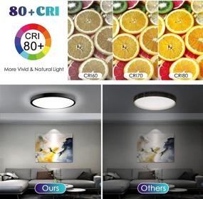 img 1 attached to 🔆 32W LED Round Flat Panel Light - 12 Inch Flush Mount Fixture with 3 Color Options - Slim Surface Mount Lighting for Kitchen, Bedroom, Hallway, Laundry Room