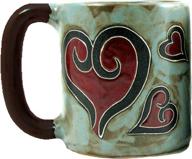 ☕ mara heart-patterned stoneware mug 16oz logo