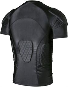 img 3 attached to 👕 DGXINJUN Men's Padded Compression Rib Protector Sports Protective T-Shirt