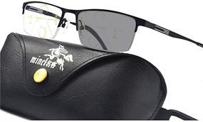 img 2 attached to 👓 mincl/Photochromatic Progressive Multifocus Reading Glasses for Men: Enhance Vision with Style