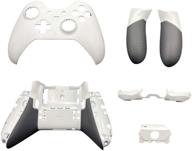 🎮 meijunter white replacement full housing shell case cover for xbox one elite controller - repair parts for 1st series logo