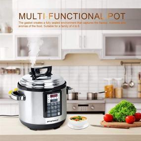 img 3 attached to 🍲 prepAmeal 6QT 8 IN 1 Pressure Cooker: The Ultimate Multi-Functional Instant Cooker for Fast, Delicious Meals