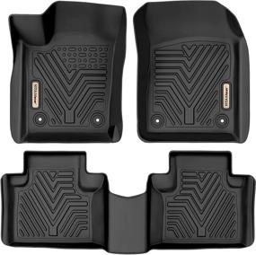 img 4 attached to 🚗 YITAMOTOR All Weather Floor Mats for 2016-2021 Jeep Grand Cherokee/Dodge Durango - Custom Fit 1st &amp; 2nd Row Floor Liners