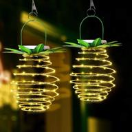 🍍 enhance your outdoor decor with outylts 2 pack 60 led pineapple solar lights: waterproof fairy lights perfect for parties and celebrations in warm white логотип