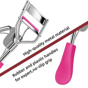 img 3 attached to 🌹 Zowor Eyelash Curler: 5PCS Silicone Refill Pad, Curved Lash Curler for Perfectly Shaped Natural and Long-Lasting Lashes - Rose Red