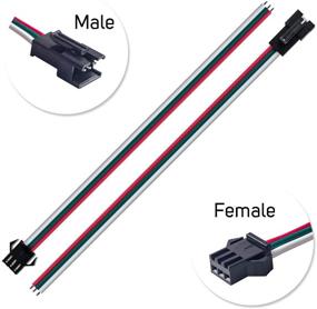 img 1 attached to RGBZONE 20Pairs JST SM 3PIN Plug Male to Female 15cm EL Wire Cable Connector Adapter for WS2811 WS2812B SK6812 Dream Color LED Strip Light: Enhanced Illumination and Connectivity Solution