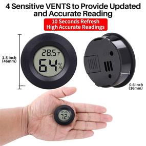 img 3 attached to 🌡️ 6 Pack Mini Hygrometer Thermometer: Accurate Indoor Humidity Gauge & Temperature Meter Sensor - Fahrenheit (℉) Digital Monitor