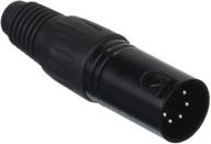 🔌 monoprice dmx connector: 5-pin male - black aluminum, plastic cap, strain relief, solder cups logo