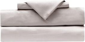 img 4 attached to 🛏️ BlueClans King Size Sheets - 1000 Thread Count Egyptian Cotton 4 Piece Sheet Set, Light Grey, 17 Inch Deep Pocket, Soft Solid Luxury Bedding for Hotel-like Comfort - Includes Fitted Sheet, Flat Bed Sheet, and 2 Pillowcases