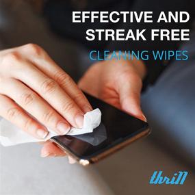 img 3 attached to 🖼️ Thrill Lens and Screen Cleaning Wipes: Pre-Moistened 450-Pack with Bonus Eyeglass Cleaner & Computer Screen Cloths