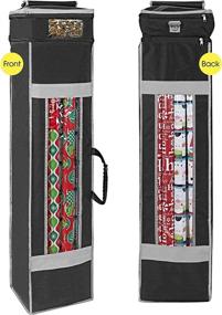 img 4 attached to 📦 ProPik Wrapping Paper Storage Bag with Pocket, Handles, and Hanging Loop – Heavy Duty Material, 43X10X10 Inch, Accommodates 36 inch Rolls (Black)