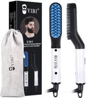 🧔 ionic technology beard straightener for men - advanced heated beard straightening comb – portable electric hair styling brush for him, dad, husband logo