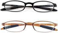 👓 mcoorn lightweight memory plastic reading glasses for men and women: flexible and stylish readers logo