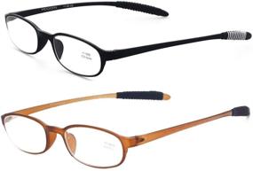 img 3 attached to 👓 Mcoorn Lightweight Memory Plastic Reading Glasses for Men and Women: Flexible and Stylish Readers