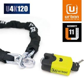 img 3 attached to 🔒 Urban U4K120 Heavy Duty Motorcycle Chain Lock with Padlock Level 11, ø10 Hardened Steel, 120cm