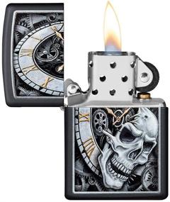 img 2 attached to 🔥 Stylish and Durable Zippo Skull Lighters: Set the Mood with a Spooky Twist