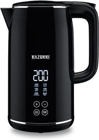 img 4 attached to Razorri Electric Kettle 1.7L with Smart LED Display - BPA-Free Stainless Steel Double Insulated Wall - Boil Dry Protection & 2-Hour Keep Warm - Cordless, Black