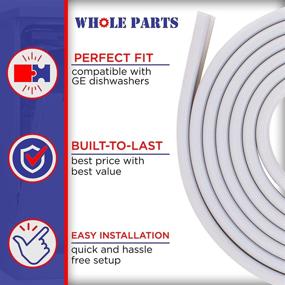 img 1 attached to 💧 White Dishwasher Door Gasket Seal - Replacement for GE Dishwashers (Part # WD08X10057)