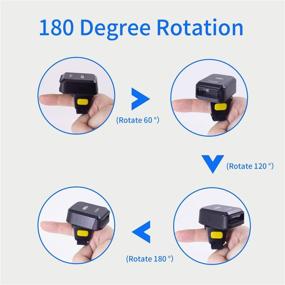 img 2 attached to 📷 Symcode Mini Bar Code Scanner - Bluetooth 2D Wireless Wearable Finger Ring QR Barcode Reader with Screen Scanning, 1D Support + Bluetooth & 2.4GHz Wireless & Wired Connection