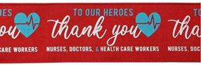 img 1 attached to 🏥 Appreciation for Healthcare Heroes Ribbon - 2.5 inch x 10 Yards with Wired Edge (Red)