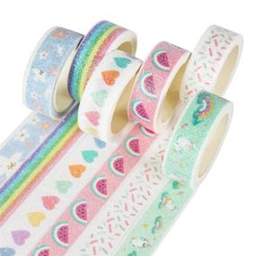 img 4 attached to Декоративная лента Washi с блестками "Kawaii