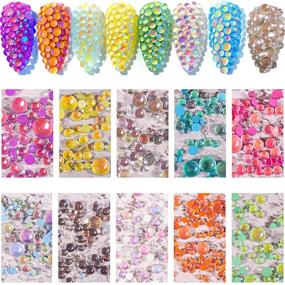 img 4 attached to 💅 500Pcs Nail Rhinestones Set – 3D Aurora Candy Colorful Rhinestones Beads Gems Stones for Nail Art Decoration and Crafts