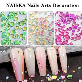 img 1 attached to 💅 500Pcs Nail Rhinestones Set – 3D Aurora Candy Colorful Rhinestones Beads Gems Stones for Nail Art Decoration and Crafts