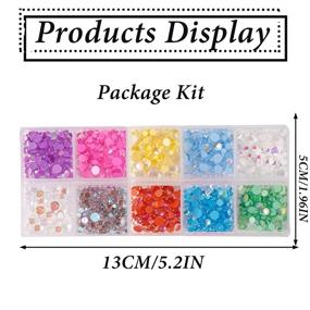 img 3 attached to 💅 500Pcs Nail Rhinestones Set – 3D Aurora Candy Colorful Rhinestones Beads Gems Stones for Nail Art Decoration and Crafts