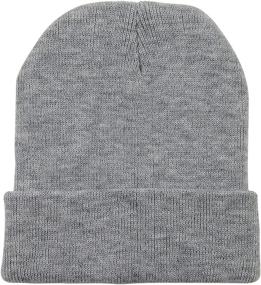 img 3 attached to American Trends Winter Beanie for Men and Women – Knit Fisherman Hat in Cuffed Black Style – Slouchy Skull Cap