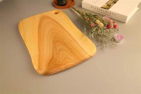 img 2 attached to 🪓 Large BOUMBI Reversible Cutting Board made from Fragrant Camphor Laurel Wood (15.74 x 10.23 x 1.1 Inches)