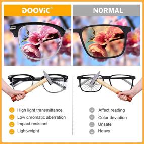 img 2 attached to 👓 DOOViC 4 Pack Blue Light Blocking Reading Glasses Anti-Eyestrain | New Fashion Classic Style | Spring Hinge Computer Readers for Women Men | 1.50 Strength | SEO-Optimized