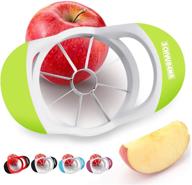 🍏 schvubenr 3.5 inch apple slicer - premium apple cutter - stainless steel apple corer - ultra-sharp apple slicer and corer - apple corer tool with 8 razor-sharp blades (green) logo