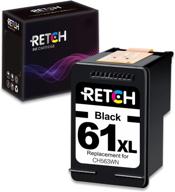 🖨️ retch remanufactured ink cartridge replacement for hp 61xl 61 xl, envy 4500, 5530, 5534, 5535, deskjet 1000, 1010, 1510, 1512, 2540, 3000, 3050, 3510, officejet 2620, 2622, 4630, 4635 (1 black) logo