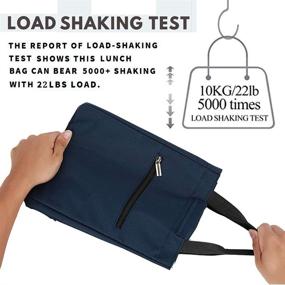 img 1 attached to 🥪 Lunch Bag for both Men and Women - Insulated Lunch Box for Kids, Large Waterproof Lunch Tote Bag - Reusable Adult Lunch Bags