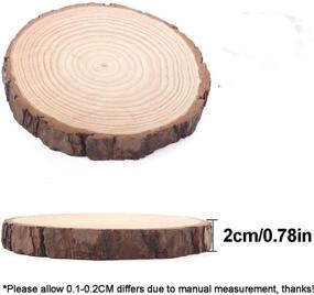 img 4 attached to 🌳 Set of 3 Large 7-8 inch Unfinished Wood Slabs Slices with Natural Tree Bark for DIY Crafts, Table Centerpieces, Wedding/Home Decor, Christmas Ornaments