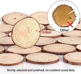 img 3 attached to 🌳 Set of 3 Large 7-8 inch Unfinished Wood Slabs Slices with Natural Tree Bark for DIY Crafts, Table Centerpieces, Wedding/Home Decor, Christmas Ornaments