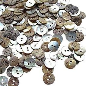 img 1 attached to 🔘 Versatile Upick Shell Buttons Set - 100pcs, Sewing Craft Buttons with 2 Holes (13mm)