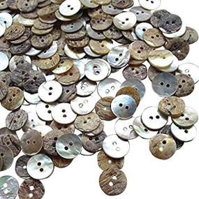 img 4 attached to 🔘 Versatile Upick Shell Buttons Set - 100pcs, Sewing Craft Buttons with 2 Holes (13mm)