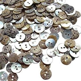 img 2 attached to 🔘 Versatile Upick Shell Buttons Set - 100pcs, Sewing Craft Buttons with 2 Holes (13mm)