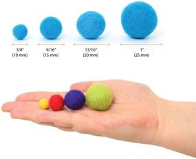 img 1 attached to 🎨 Glaciart One Felt Pom Poms: 160 Wool Balls in 4 Sizes, 40 Handmade Felted Colors – Perfect for Felting, Garland, and Crafts!