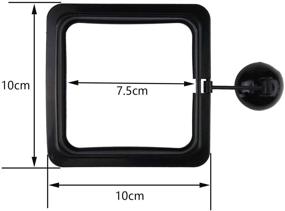 img 2 attached to 🐠 Zelerdo 3-Pack Aquarium Fish Feeding Ring Floating Food Feeder with Suction Cup - Square Shape, Black