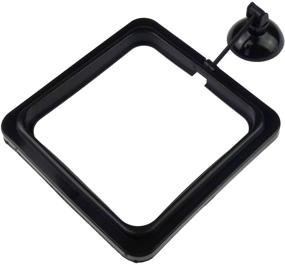img 3 attached to 🐠 Zelerdo 3-Pack Aquarium Fish Feeding Ring Floating Food Feeder with Suction Cup - Square Shape, Black