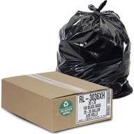 🗑️ aluf plastics - rl-3036xh 20-30 gallon trash can liners (100 count) - 30&#34; x 36&#34; - heavy-duty 1.5 mil equivalent black trash bags for bathrooms, kitchens, offices, industrial, commercial, recycling, and more logo